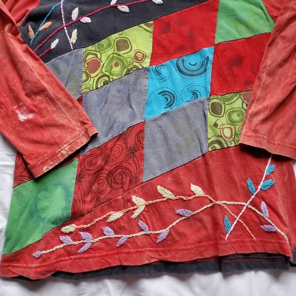 Boho tee made in Nepal szXXL-runs very small - Picture 2 of 6